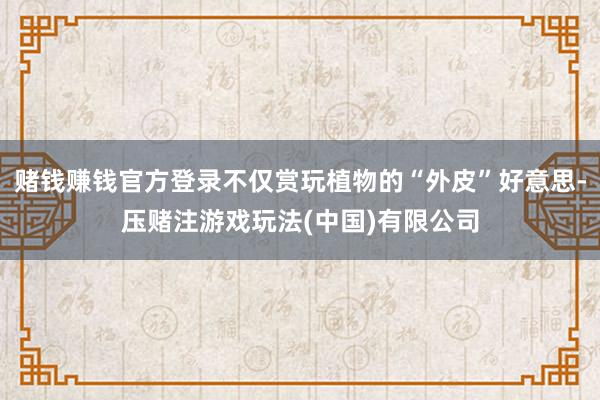 赌钱赚钱官方登录不仅赏玩植物的“外皮”好意思-压赌注游戏玩法(中国)有限公司