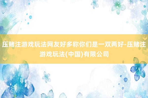 压赌注游戏玩法网友好多称你们是一双两好-压赌注游戏玩法(中国)有限公司