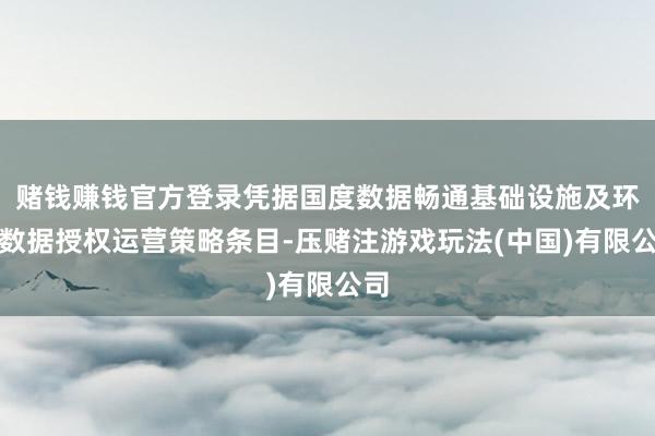 赌钱赚钱官方登录凭据国度数据畅通基础设施及环球数据授权运营策略条目-压赌注游戏玩法(中国)有限公司