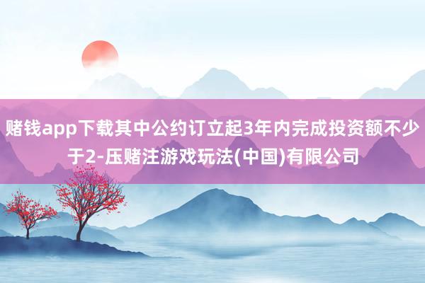 赌钱app下载其中公约订立起3年内完成投资额不少于2-压赌注游戏玩法(中国)有限公司