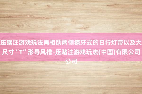压赌注游戏玩法再相助两侧獠牙式的日行灯带以及大尺寸“T”形导风槽-压赌注游戏玩法(中国)有限公司