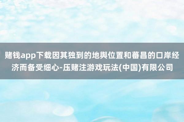 赌钱app下载因其独到的地舆位置和蕃昌的口岸经济而备受细心-压赌注游戏玩法(中国)有限公司
