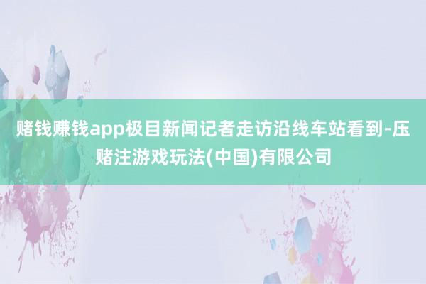 赌钱赚钱app极目新闻记者走访沿线车站看到-压赌注游戏玩法(中国)有限公司