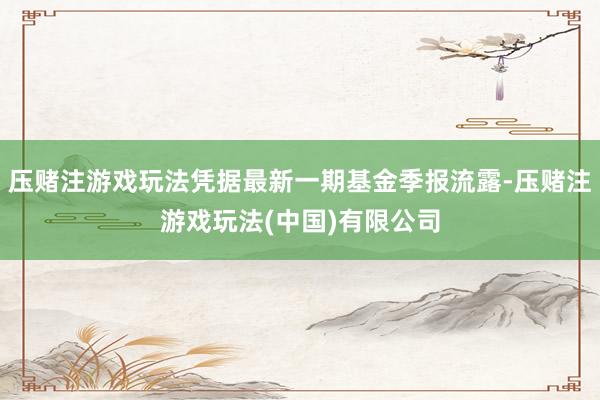 压赌注游戏玩法凭据最新一期基金季报流露-压赌注游戏玩法(中国)有限公司