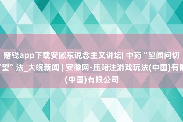 赌钱app下载安徽东说念主文讲坛| 中药“望闻问切”之“望”法_大皖新闻 | 安徽网-压赌注游戏玩法(中国)有限公司