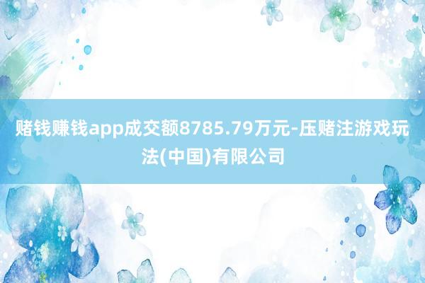 赌钱赚钱app成交额8785.79万元-压赌注游戏玩法(中国)有限公司