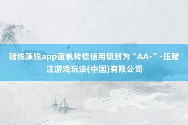 赌钱赚钱app蓝帆转债信用级别为“AA-”-压赌注游戏玩法(中国)有限公司