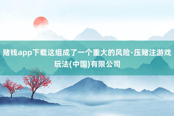 赌钱app下载这组成了一个重大的风险-压赌注游戏玩法(中国)有限公司