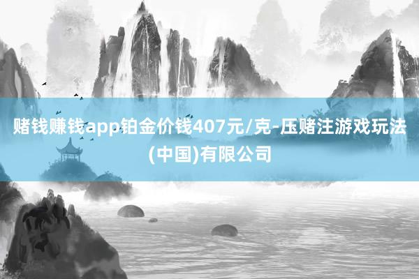 赌钱赚钱app铂金价钱407元/克-压赌注游戏玩法(中国)有限公司